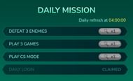 Daily missions for 1 May 2022 (Image via Garena)